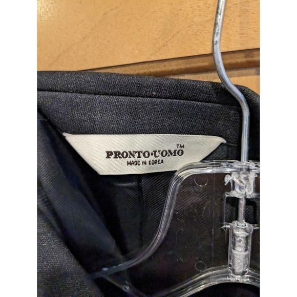 Pronto Uomo‎ Platinum Blazer 48R Wool Blue Sport Jacket 2 Button - Picture 4 of 4